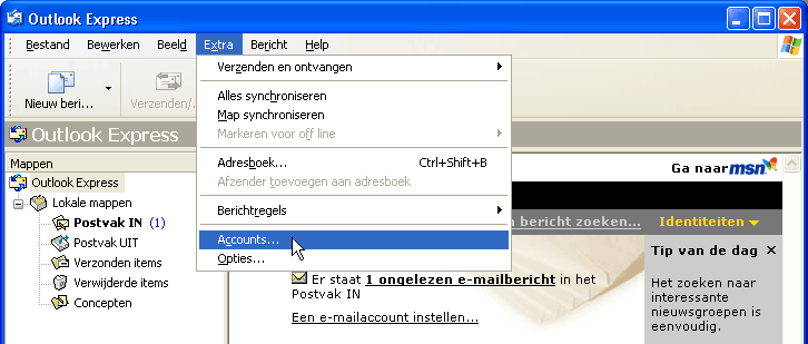 Hoe configureer ik Outlook Express