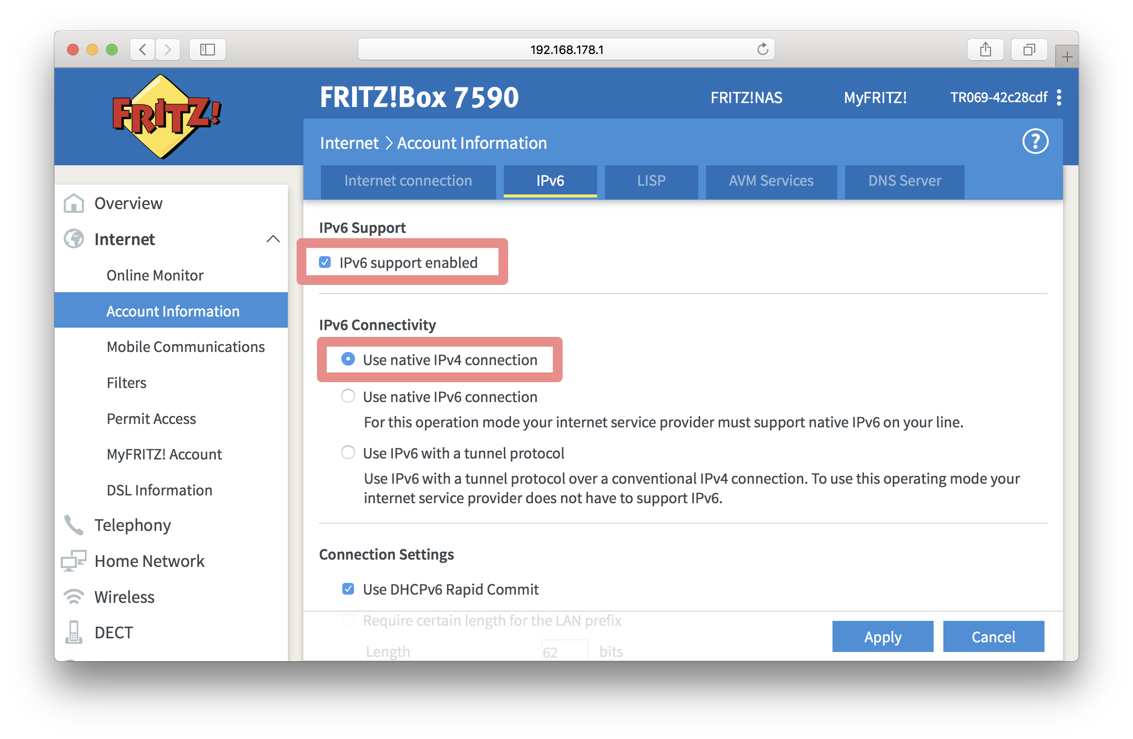 How do I enable IPv6 on my FRITZ!Box