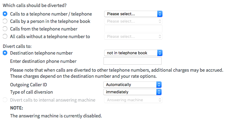 How do I configure call forwarding on my FRITZ!Box